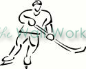 Hockey Player (1) vinyl decal