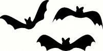 3 Bats vinyl decal