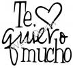 Te Quiero Mucho vinyl decal