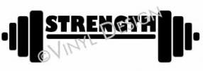 Strength Barbel vinyl decal