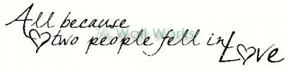 Two People Fell in Love vinyl decal