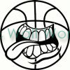 Basketball Mouth vinyl decal