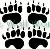 Brown Bear Tracks vinyl decal