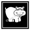 Hippo vinyl decal