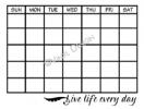 Live Life Everday Calendar vinyl decal