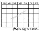 One Day at a Time Calendar vinyl decal