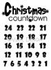 Christmas Countdown Chart vinyl decal