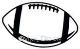 Football Outline vinyl decal