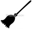 Witch Broom vinyl decal