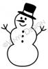 Snowman vinyl decal