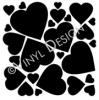 Set of Hearts vinyl decal