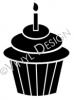 Cupcake with Candle vinyl decal