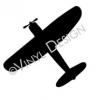 Flying Plane vinyl decal