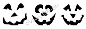 Jackolantern Faces vinyl decal