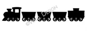 Train Engine Cars (1) vinyl decal