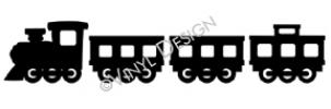 Train Engine Cars vinyl decal