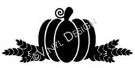 Pumpkin with Wheat vinyl decal