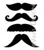 Set of 4 Mustaches vinyl decal