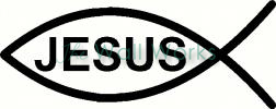 Jesus Fish vinyl decal