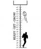 Football Growth Chart - Ready Set Grow vinyl decal