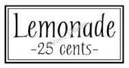 Lemonade 25 Cents vinyl decal