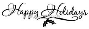 Happy Holidays vinyl decal