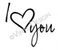 I Love You (1) vinyl decal