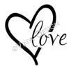Love with Heart vinyl decal