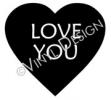 Love You Conversation Heart vinyl decal