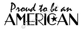 Proud to be an American vinyl decal