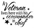 A Veteran Lives Here vinyl decal