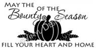 Bounty of the Season vinyl decal