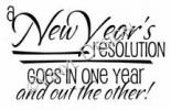 New Year Resolution vinyl decal