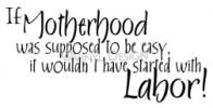 If Motherhood Was Supposed to be Easy vinyl decal