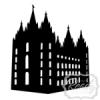 Salt Lake City Temple With Windows Decal vinyl decal