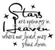 Stars are openings in heaven vinyl decal