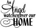 An Angel Watch Over This Home vinyl decal