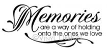 Memories  vinyl decal