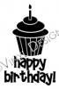 Happy Birthday Cupcake vinyl decal