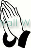 Praying Hands vinyl decal