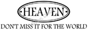 Heaven vinyl decal