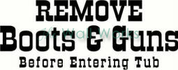 Remove Boots & Guns vinyl decal