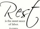 Rest vinyl decal