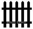 Picket Fence vinyl decal