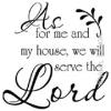 As For Me & My House (1) vinyl decal