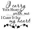 I Carry Your Heart With Me (1) vinyl decal