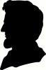 Abraham Lincoln Profile vinyl decal