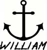 Anchor and Name vinyl decal