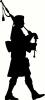 Bagpipe Player Silhouette vinyl decal
