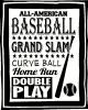 Baseball Subway Tile vinyl decal